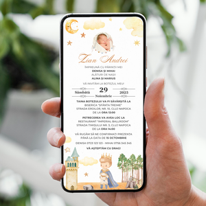 Invitatie Botez Little Prince II, Format Digital-BalloonEvents.ro