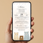 Invitatie Botez Love Bear Family, Format Digital-BalloonEvents.ro