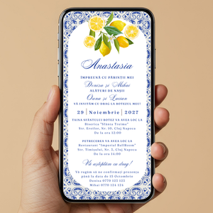 Invitatie Botez Mediterranean, Format Digital-BalloonEvents.ro