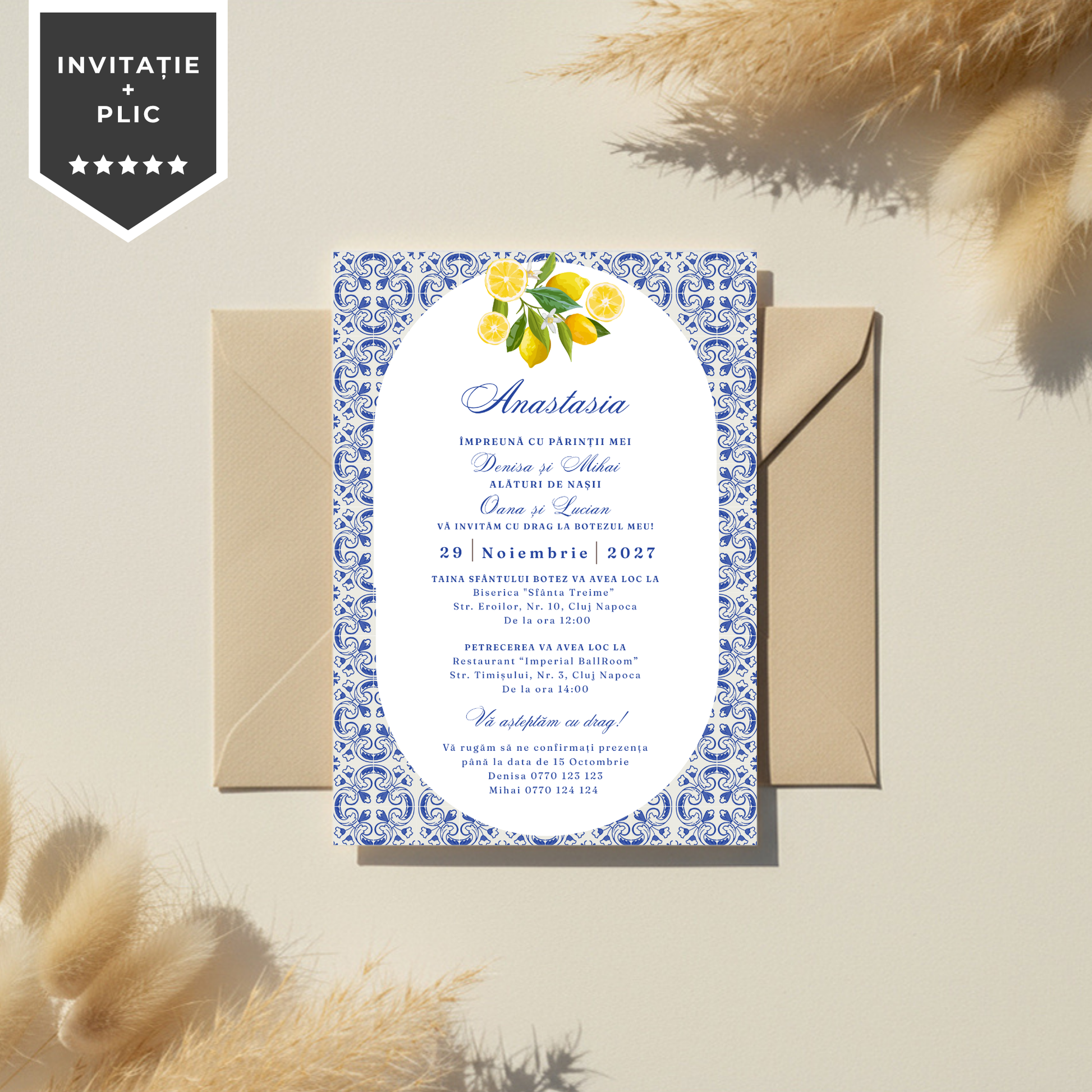 Invitatie Botez Mediterranean, Format Digital-BalloonEvents.ro