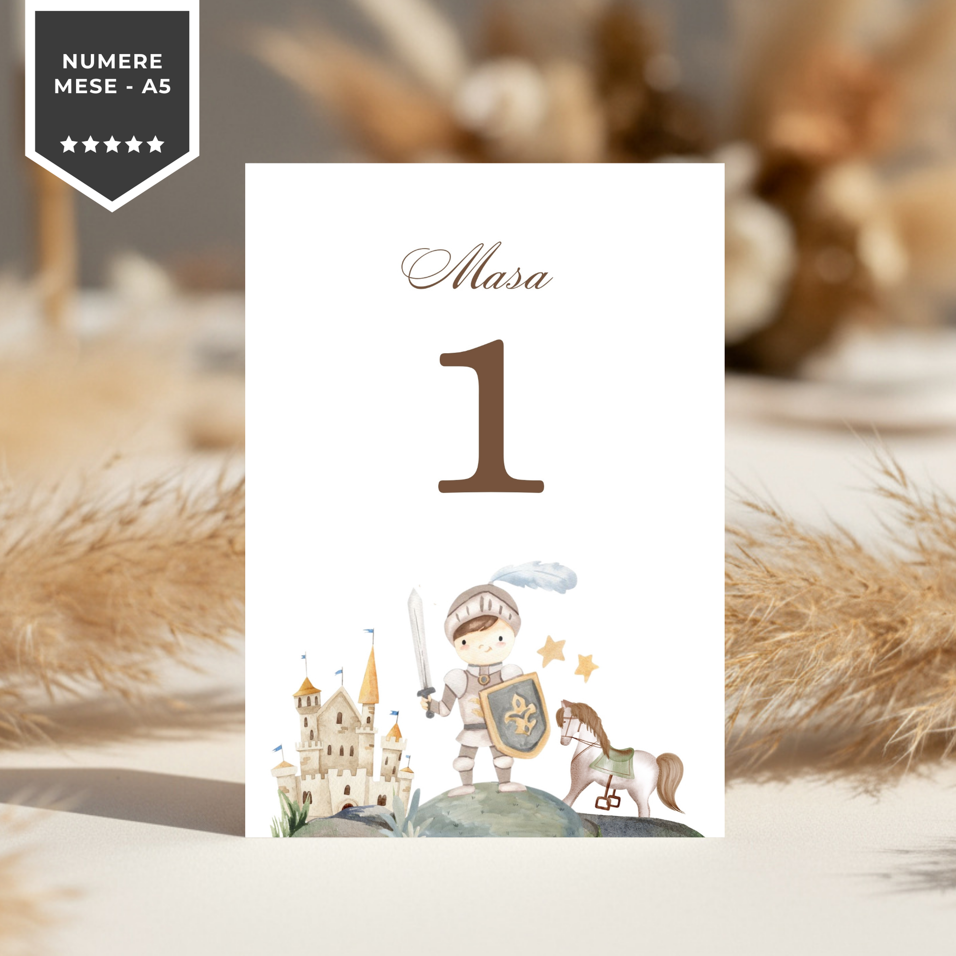 Invitatie Botez Micutul Cavaler, Format Digital-BalloonEvents.ro