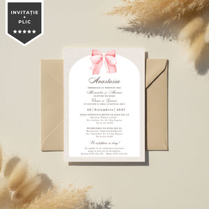 Invitatie Botez Minimalist, Format Digital