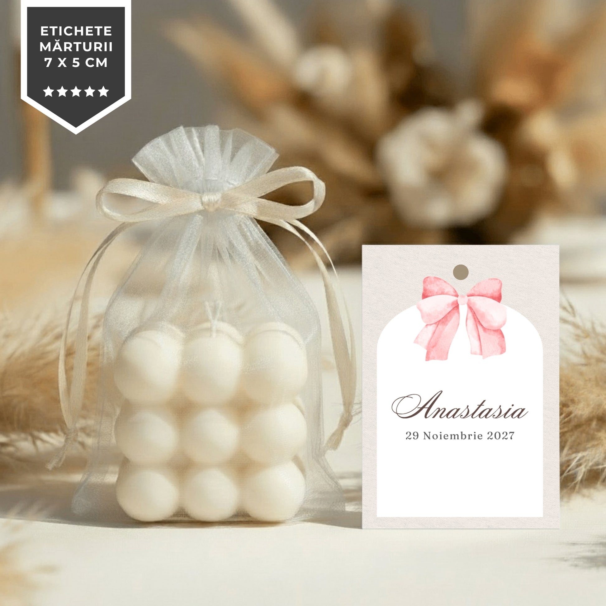 Invitatie Botez Minimalist, Format Digital-BalloonEvents.ro