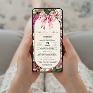 Invitatie Botez Monaco Style, Format Digital