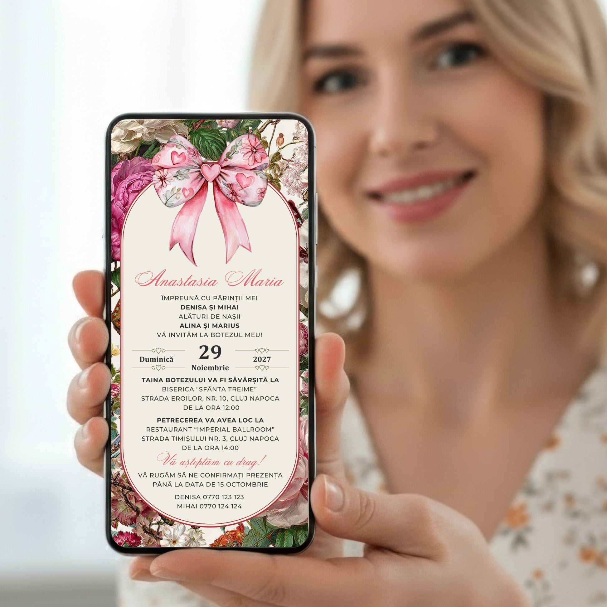 Invitatie Botez Monaco Style, Format Digital-BalloonEvents.ro