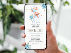 Invitatie Botez My Baby Boy, Format Digital