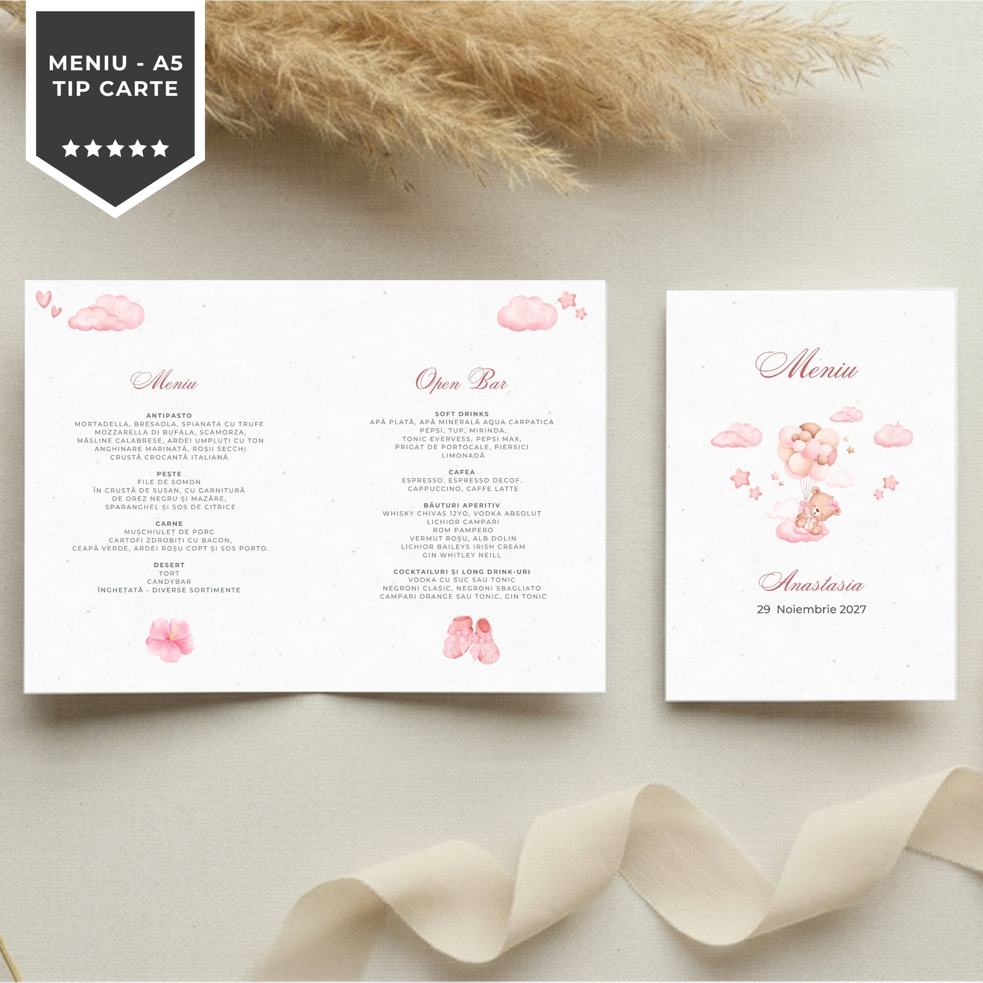 Invitatie Botez My Baby Girl, Format Digital-BalloonEvents.ro