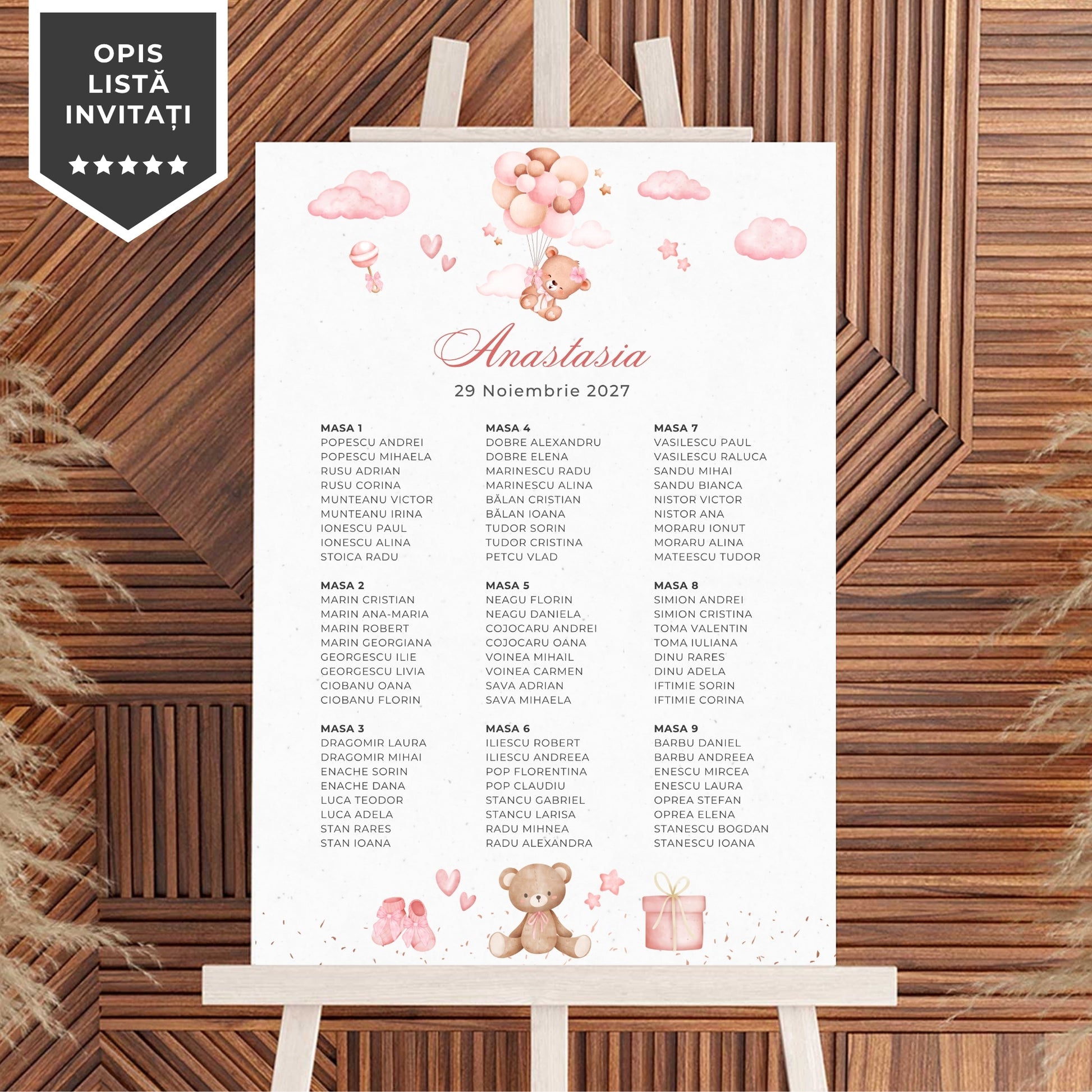 Invitatie Botez My Baby Girl, Format Digital-BalloonEvents.ro