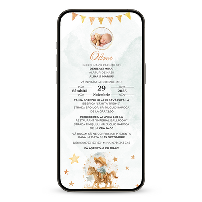 Invitatie Botez My Explorer, Format Digital-BalloonEvents.ro