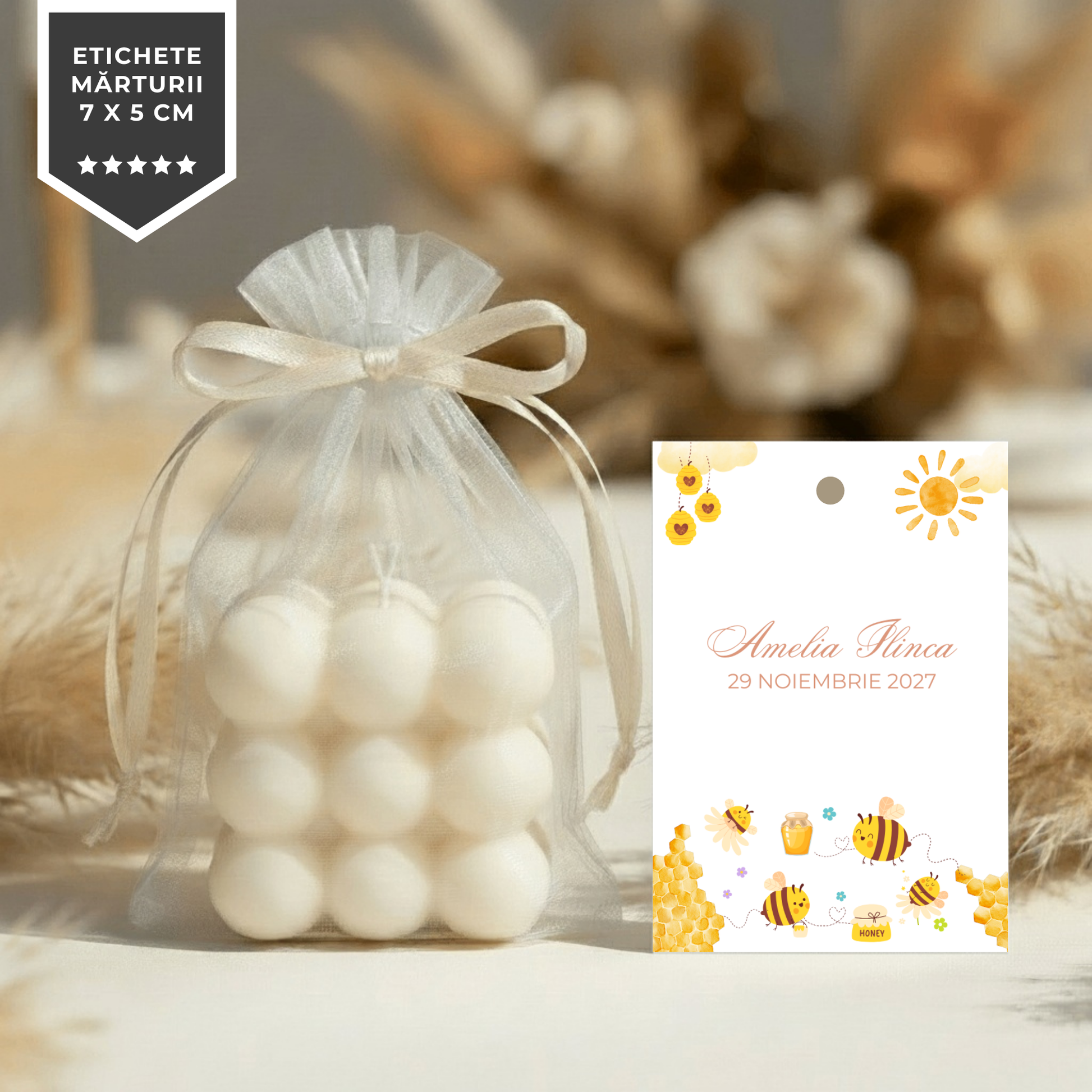 Invitatie Botez My Honey, Format Digital-BalloonEvents.ro