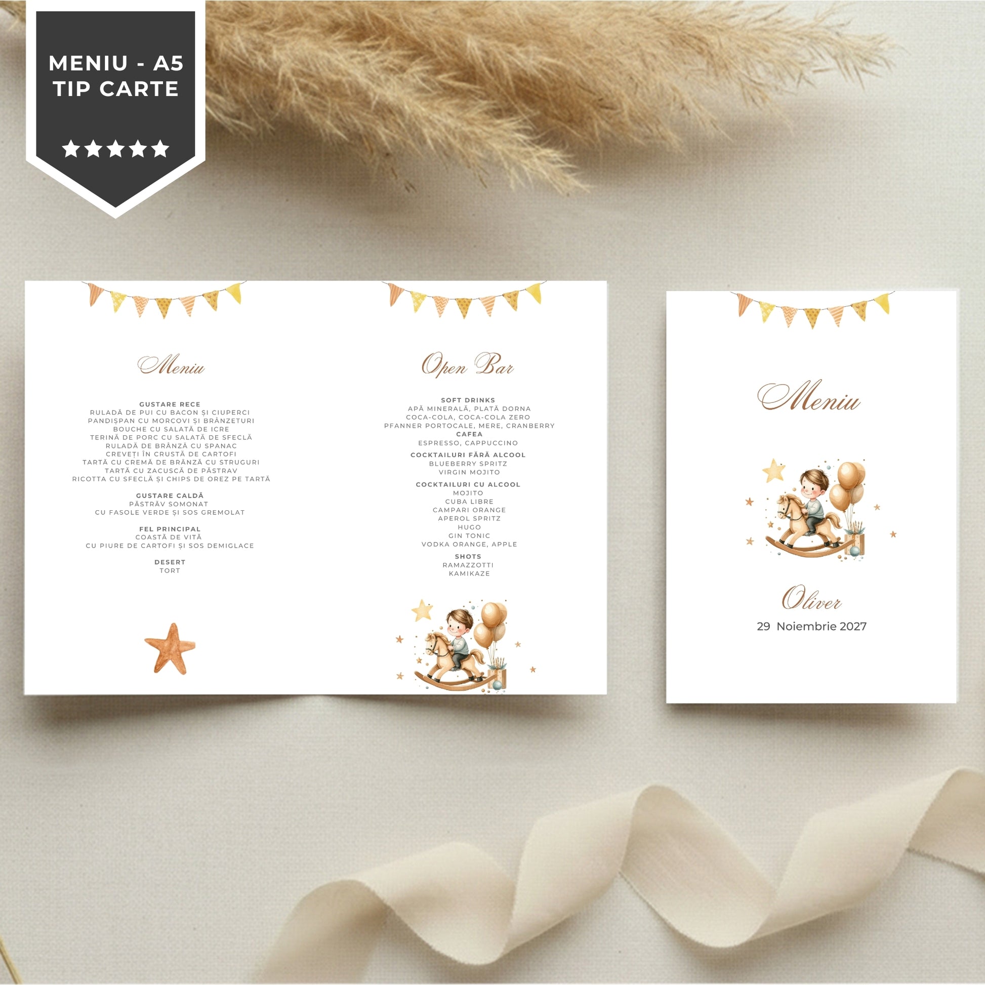 Invitatie Botez My Prince, Format Digital-BalloonEvents.ro