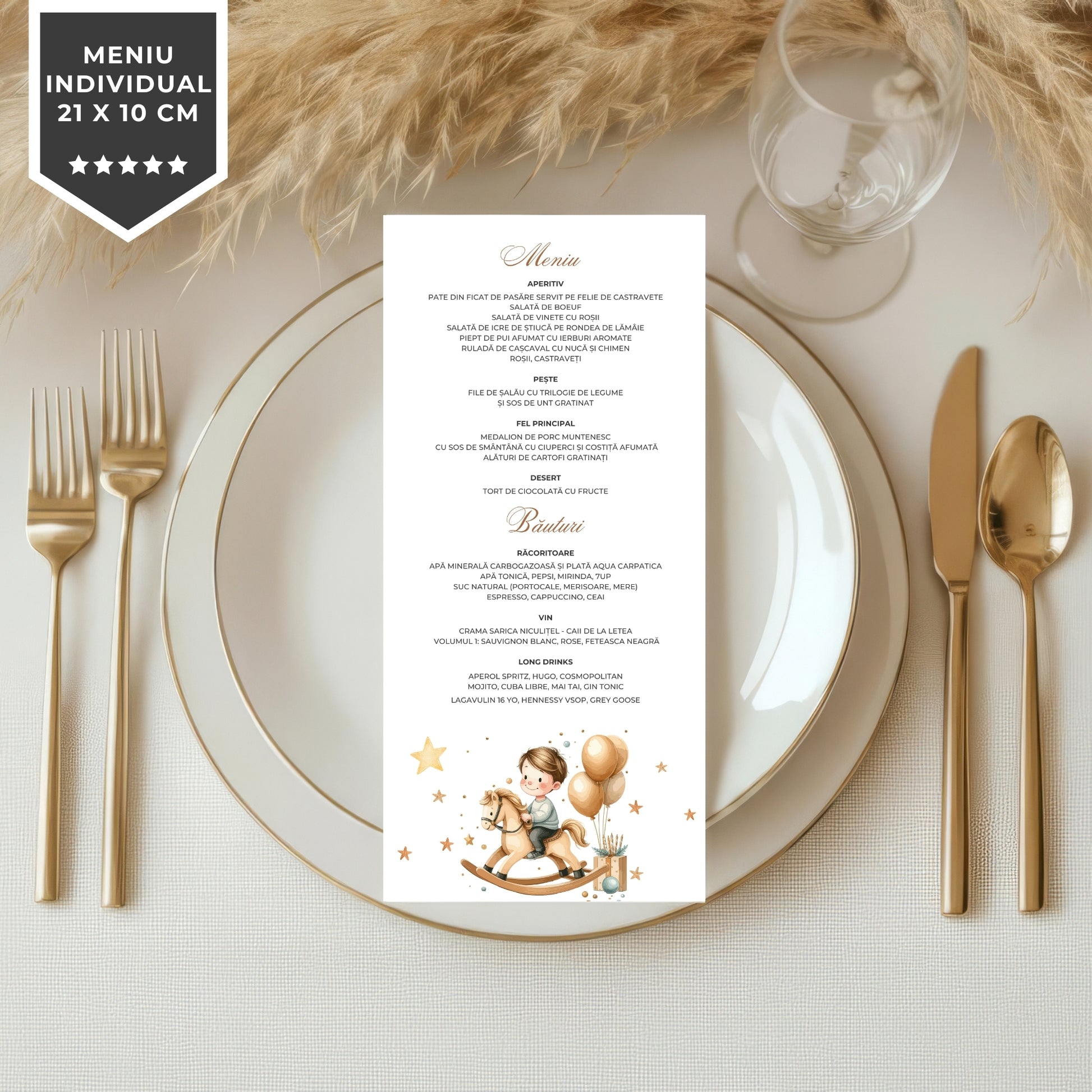 Invitatie Botez My Prince, Format Digital-BalloonEvents.ro