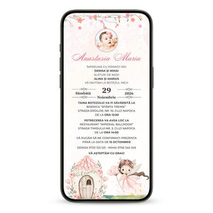 Invitatie Botez My Sweety, Format Digital-BalloonEvents.ro