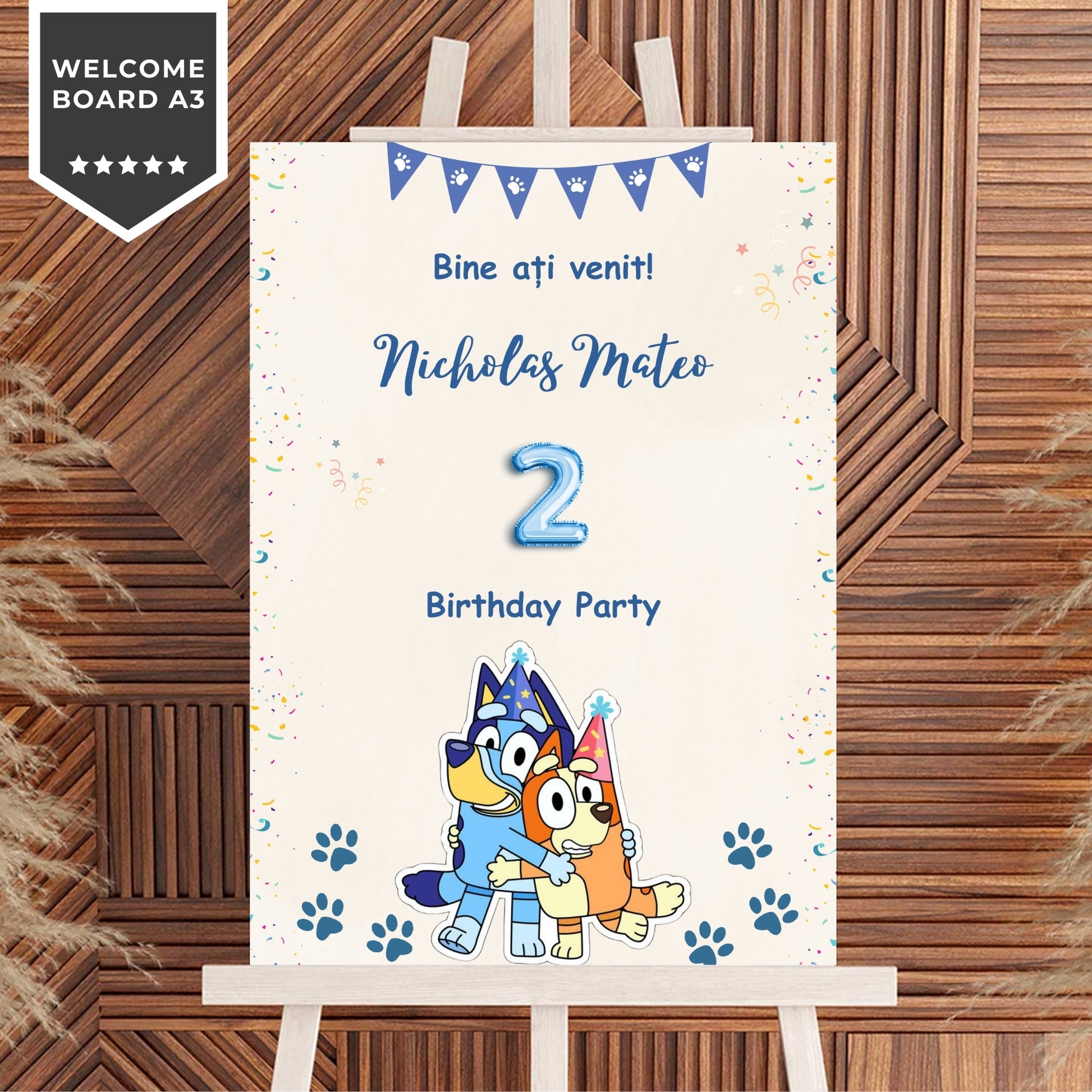Invitatie Botez Navy Bear, Format Digital-BalloonEvents.ro