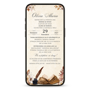 Invitatie Botez Oldie & Goodie, Format Digital-BalloonEvents.ro