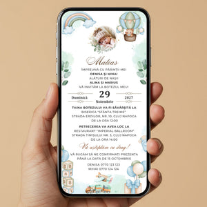 Invitatie Botez Play, Format Digital