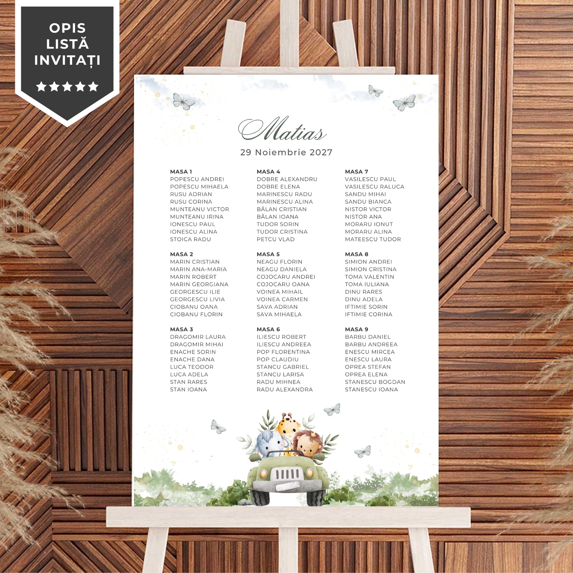 Invitatie Botez Safari, Format Digital-BalloonEvents.ro