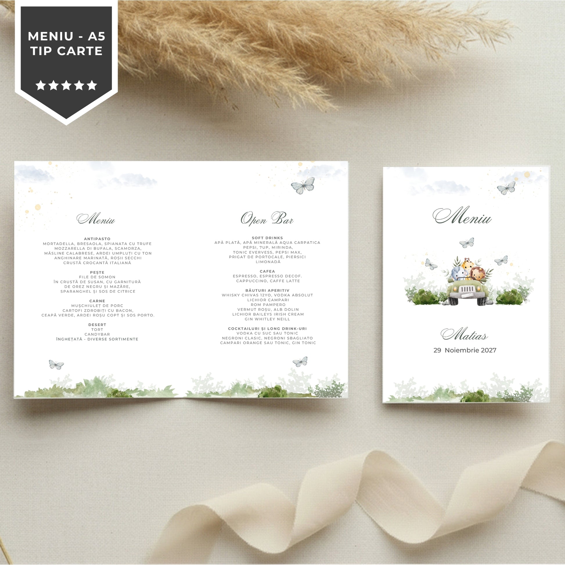 Invitatie Botez Safari, Format Digital-BalloonEvents.ro