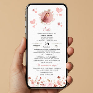 Invitatie Botez Special Baby, Format Digital