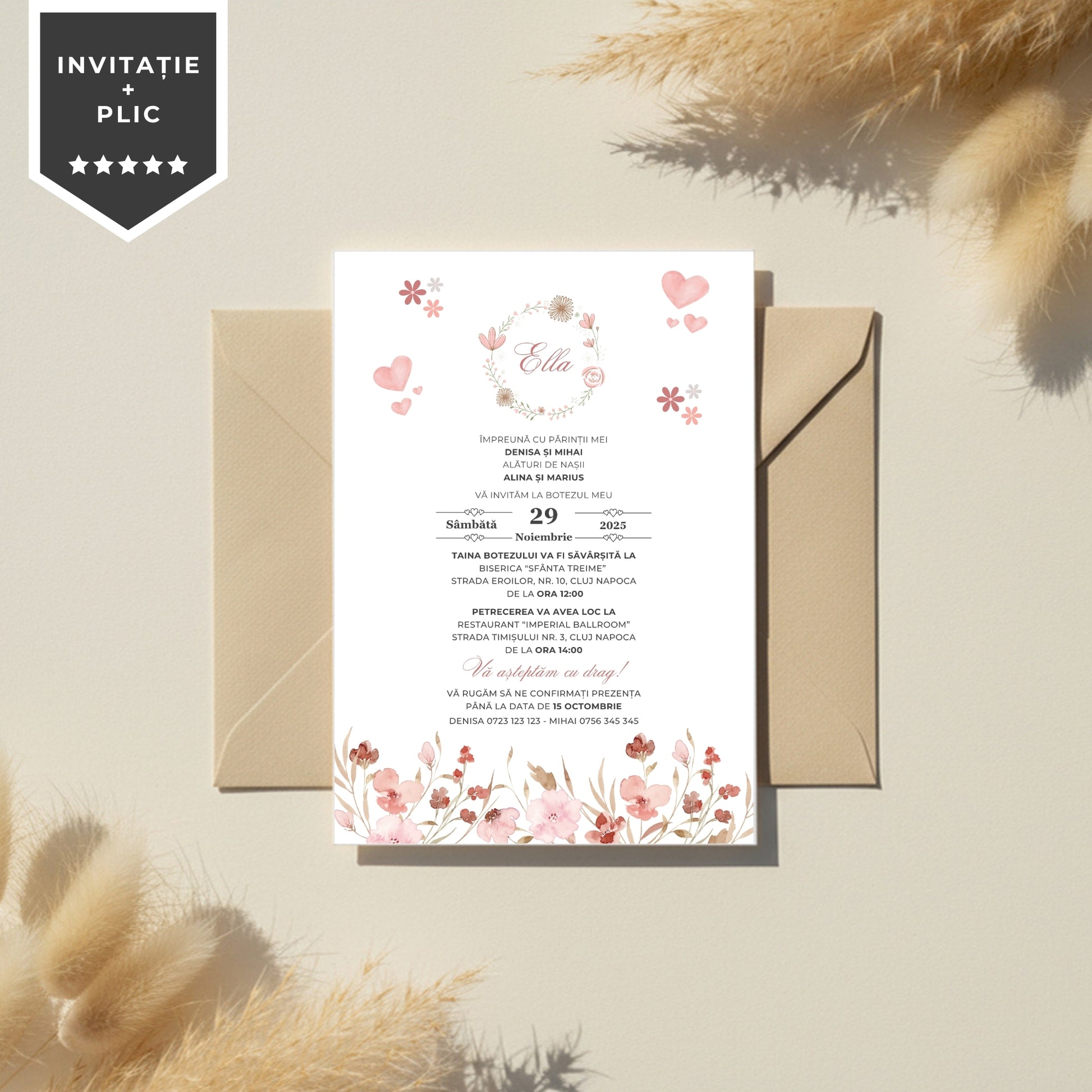 Invitatie Botez Special Baby, Format Digital-BalloonEvents.ro