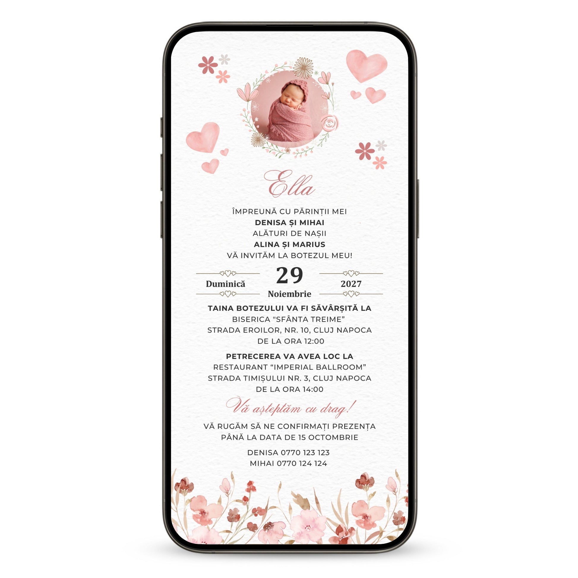 Invitatie Botez Special Baby, Format Digital-BalloonEvents.ro