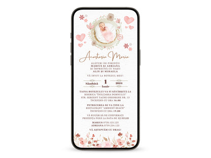 Invitatie Botez Special Baby, Format Digital