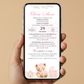 Invitatie Botez Twinkle Baby Bear, Format Digital-BalloonEvents.ro