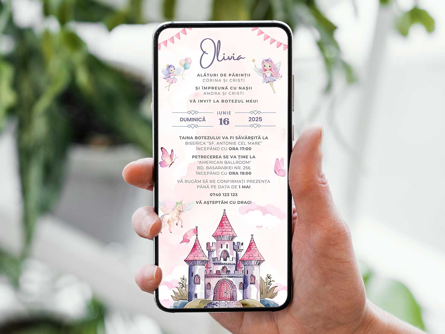 Invitatie Botez Ursitoare, Format Digital