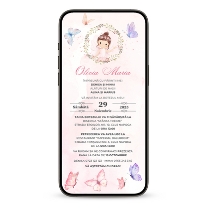 Invitatie Botez Ursitoare, Format Digital-BalloonEvents.ro