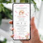 Invitatie Botez Ursuletul Jucaus Baby Girl, Format Digital