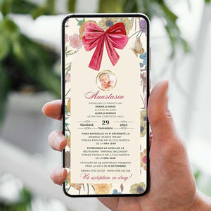 Invitatie Botez Velvet, Format Digital-BalloonEvents.ro