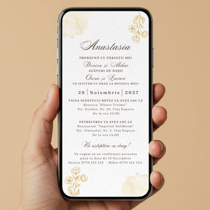 Invitatie Botez Wonderful, Format Digital-BalloonEvents.ro