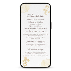 Invitatie Botez Wonderful, Format Digital-BalloonEvents.ro