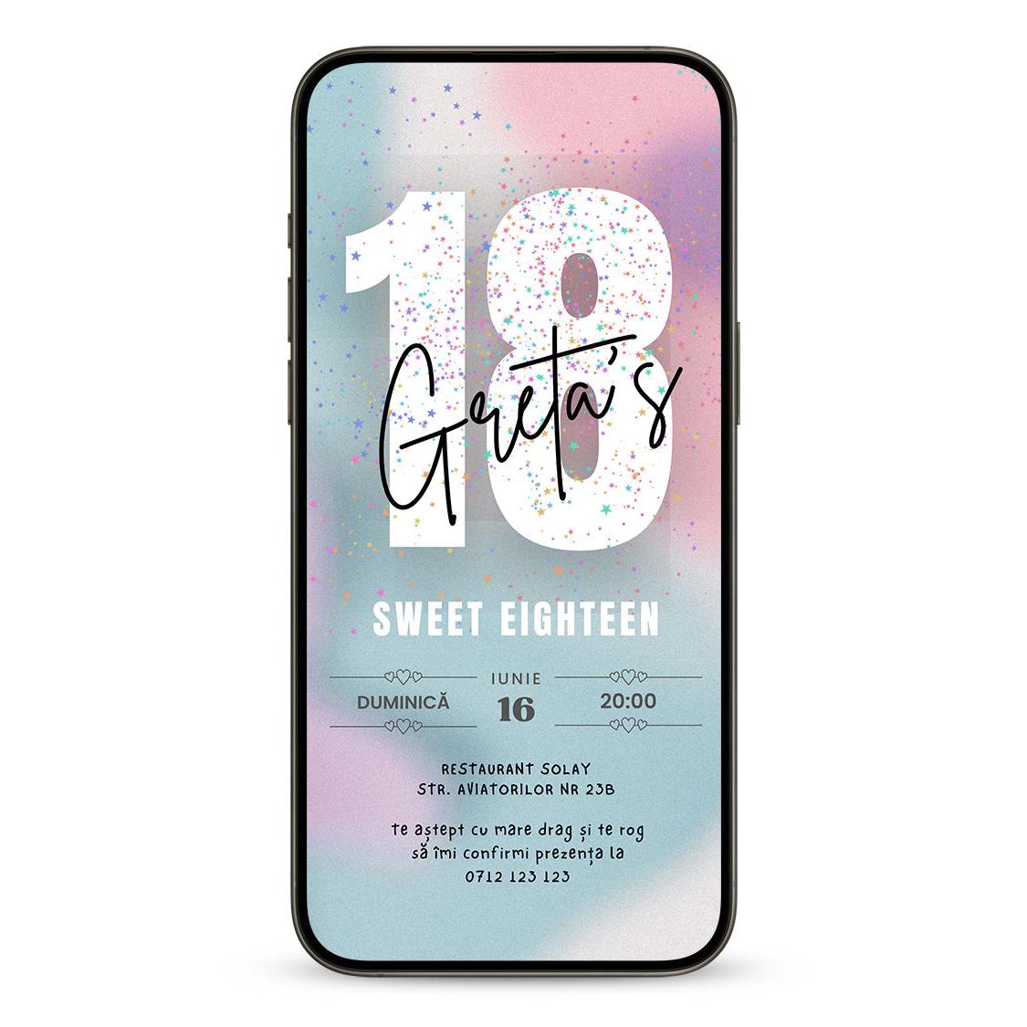 Invitatie Majorat PartyOn, Format Digital-BalloonEvents.ro