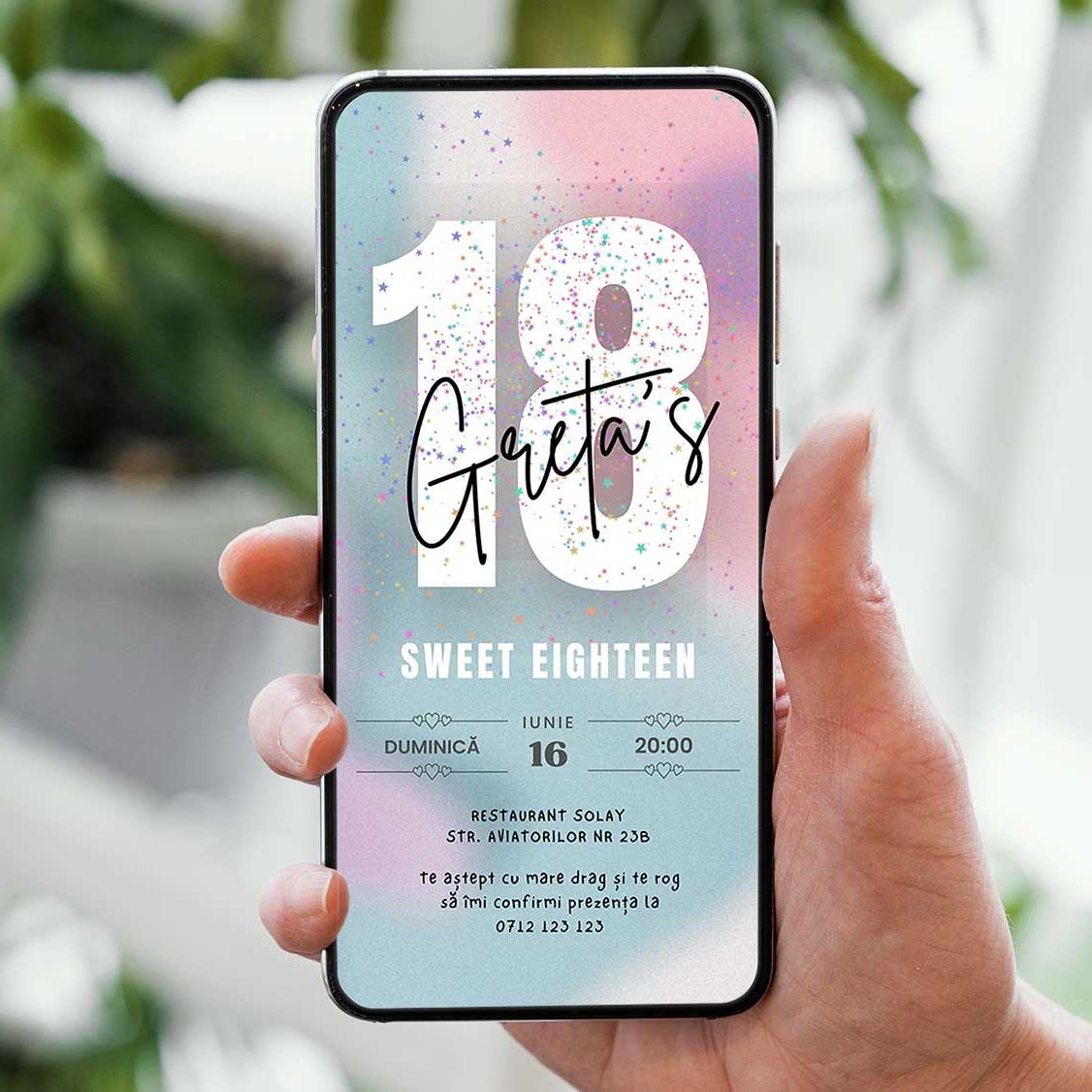 Invitatie Majorat Partyon, Format Digital