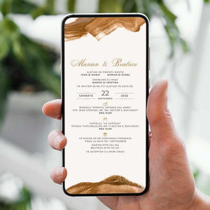 Invitatie Nunta Abstract, Format Digital-BalloonEvents.ro
