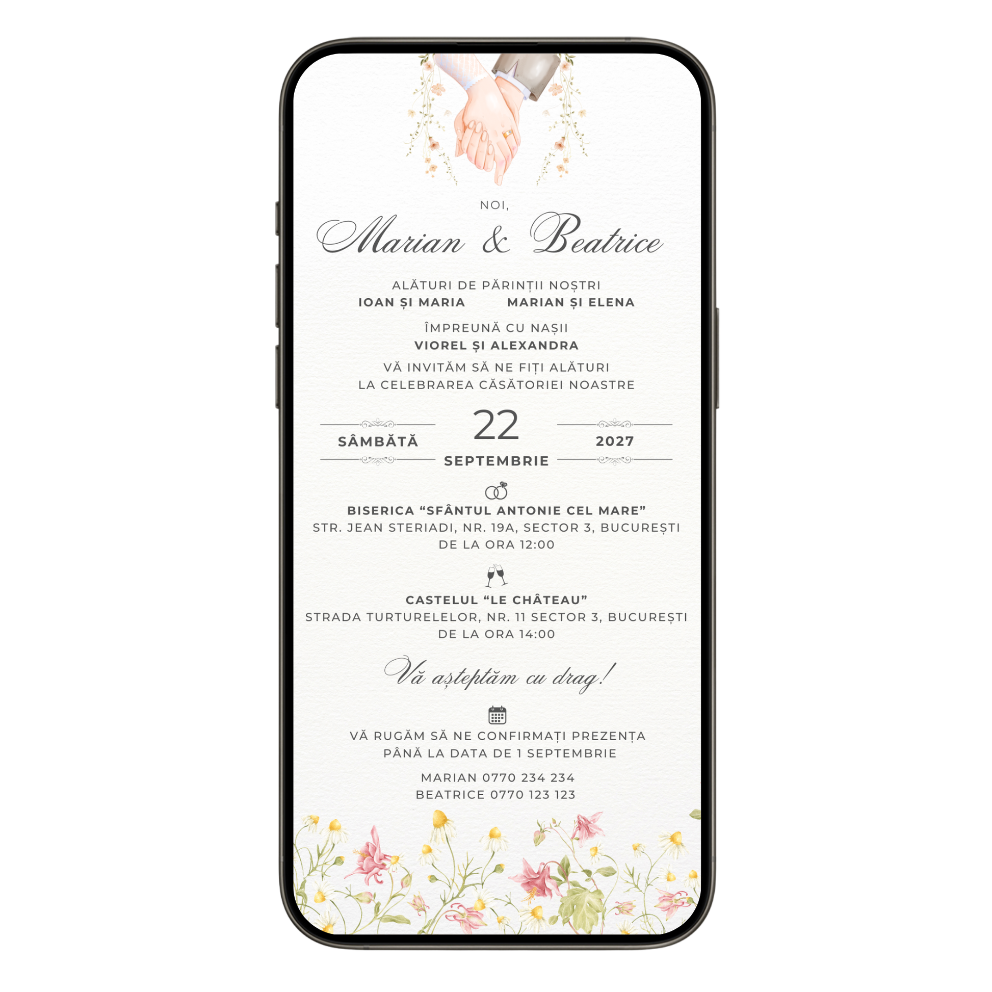 Invitatie Nunta Always Together, Format Digital