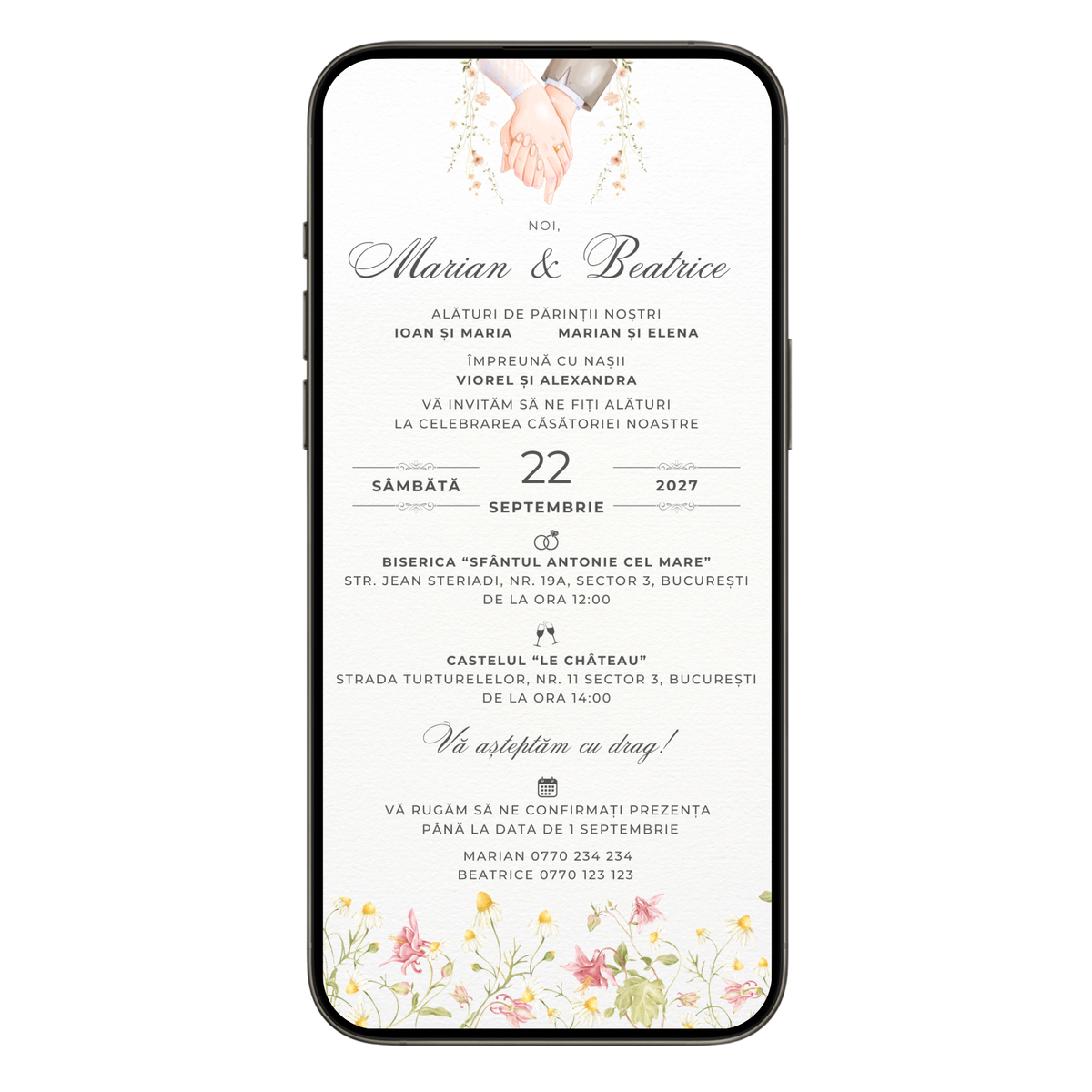 Invitatie Nunta Always Together, Format Digital-BalloonEvents.ro