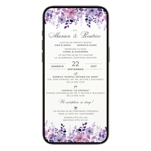 Invitatie Nunta Beautiful Moments, Format Digital