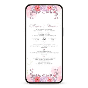 Invitatie Nunta Beauty, Format Digital-BalloonEvents.ro