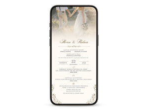 Invitatie Nunta Beige, Format Digital