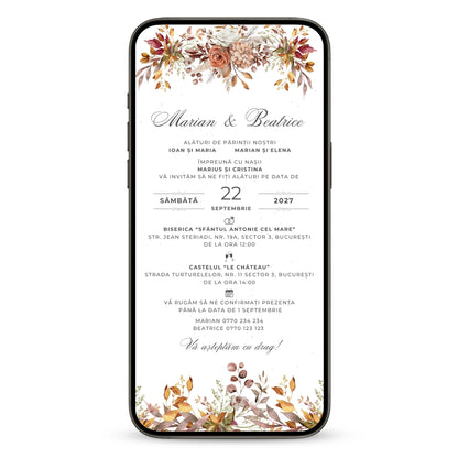 Invitatie Nunta Big Celebration, Format Digital-BalloonEvents.ro