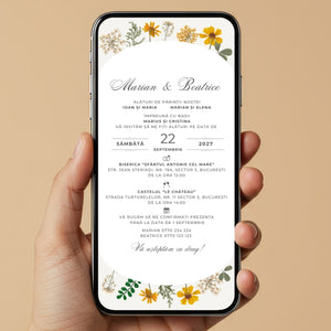 Invitatie Nunta Bliss Time, Format Digital-BalloonEvents.ro