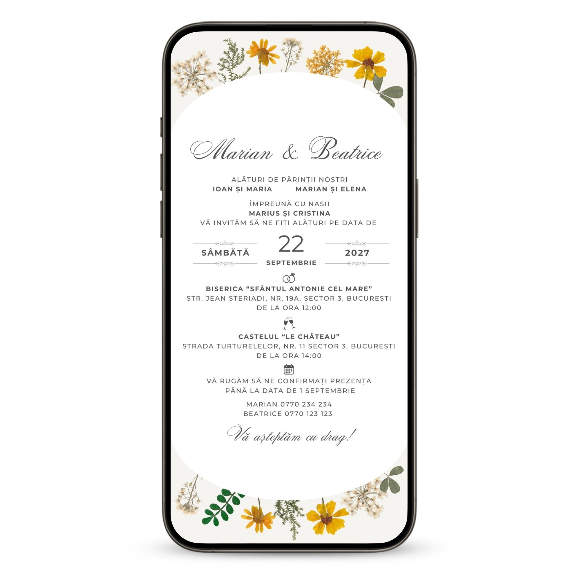 Invitatie Nunta Bliss Time, Format Digital-BalloonEvents.ro