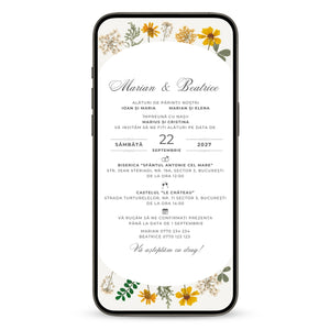 Invitatie Nunta Bliss Time, Format Digital-BalloonEvents.ro