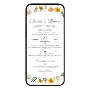 Invitatie Nunta Bliss Time, Format Digital
