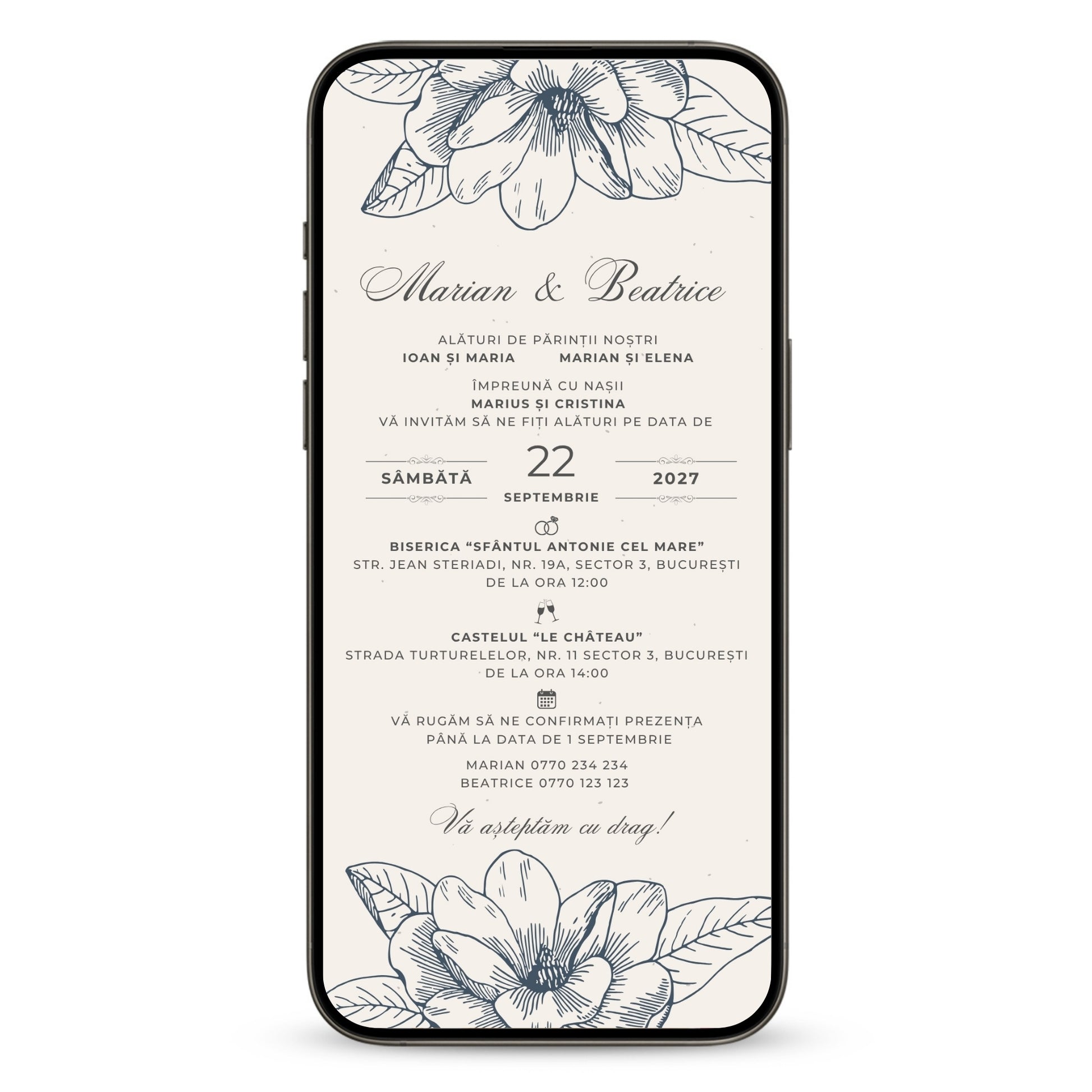 Invitatie Nunta Bright Promise, Format Digital-BalloonEvents.ro