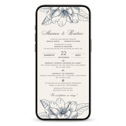 Invitatie Nunta Bright Promise, Format Digital-BalloonEvents.ro