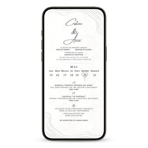 Invitatie Nunta Calendar, Format Digital-BalloonEvents.ro