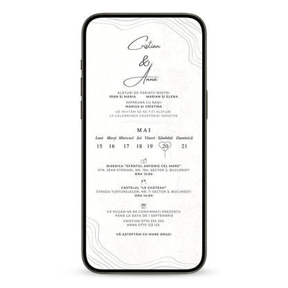 Invitatie Cununie Civila Calendar, Format Digital